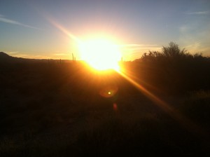 Sunset Over Arizona Desert