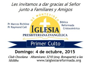 Primer Culto Folleto